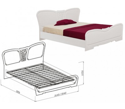 Кровать с основанием №1 "Тиффани" 1400 мм
